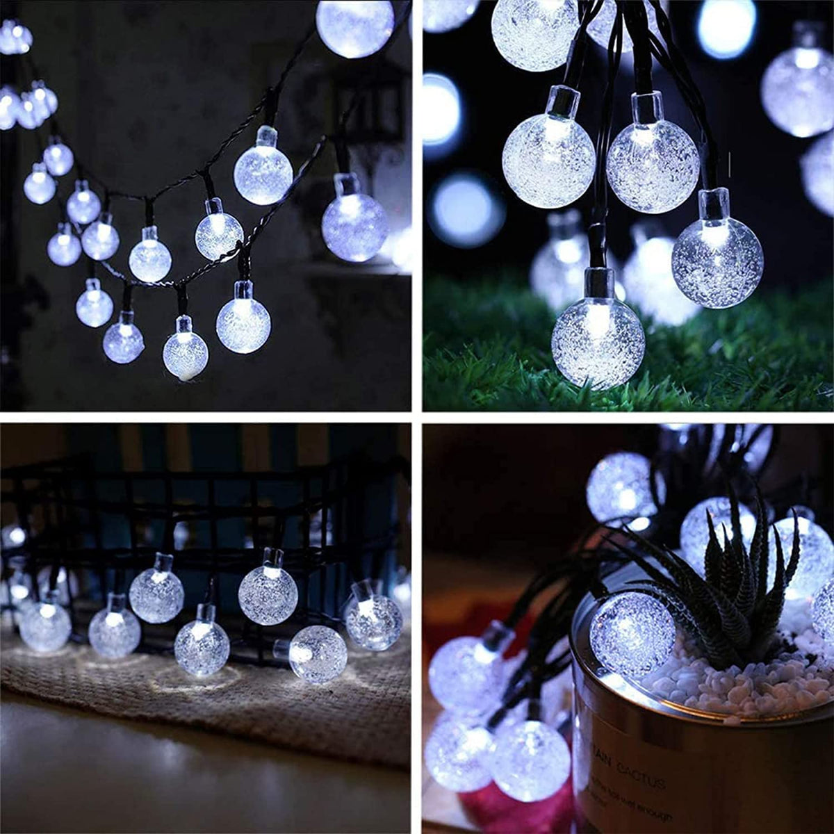 Lezonic Solar String Lights Outdoor, 50LED 7M/23Ft Solar Fairy Lights