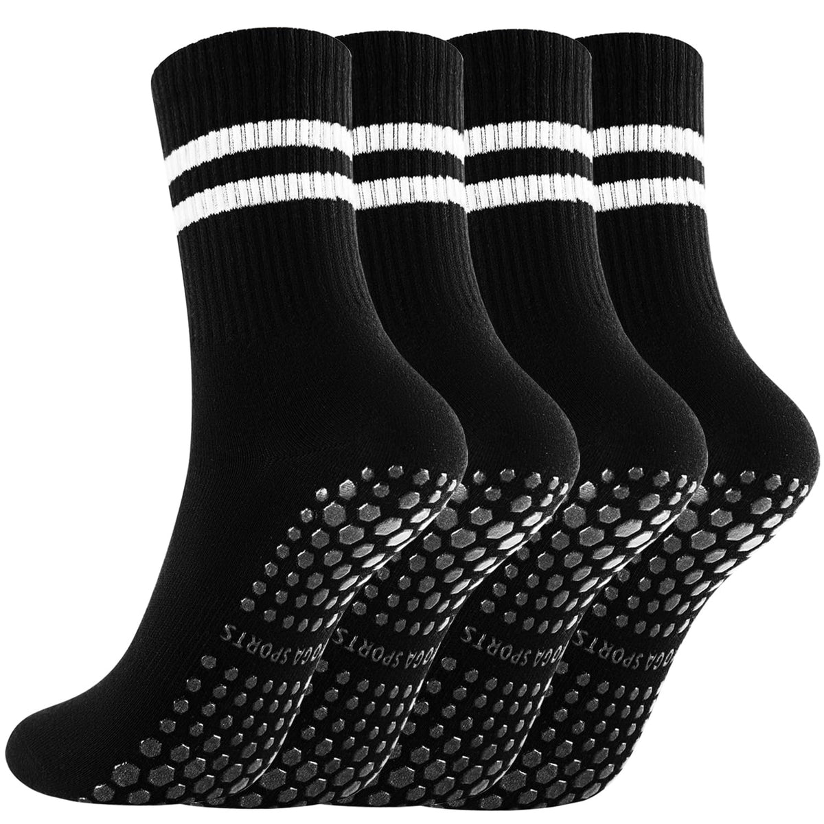 Non Slip Yoga Grip Pilates Socks for Women&Men Anti Slipper Grippy Socks for Ballet, Hospital, Dance, Trampoline, Barre