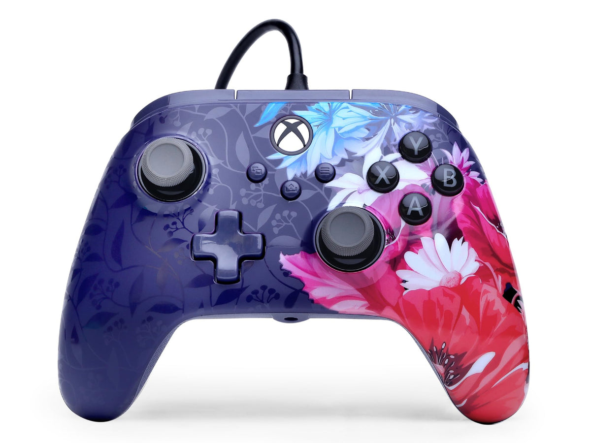 PowerA Advantage Plus Wired Controller for Xbox Series X|S - Moonlit Palms, officially licensed, adjustable height thumbsticks, hall effect, mappable buttons, works with Xbox One and Windows 10/11 PC