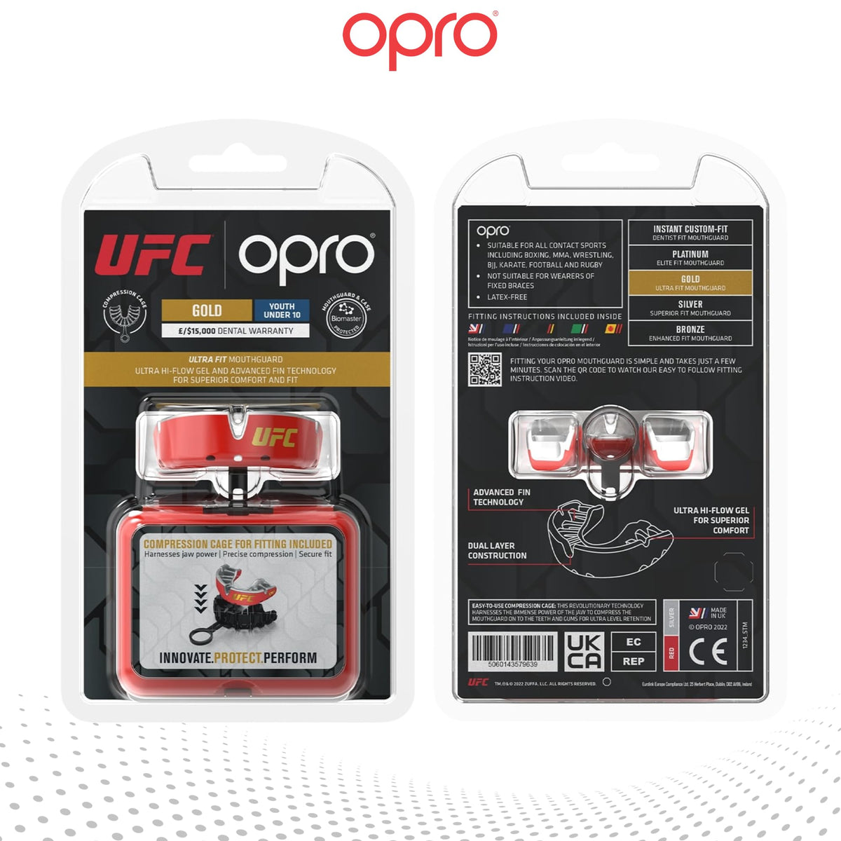OPRO Gold Level Sports Mouthguard, Premium Fit Adult & Kids