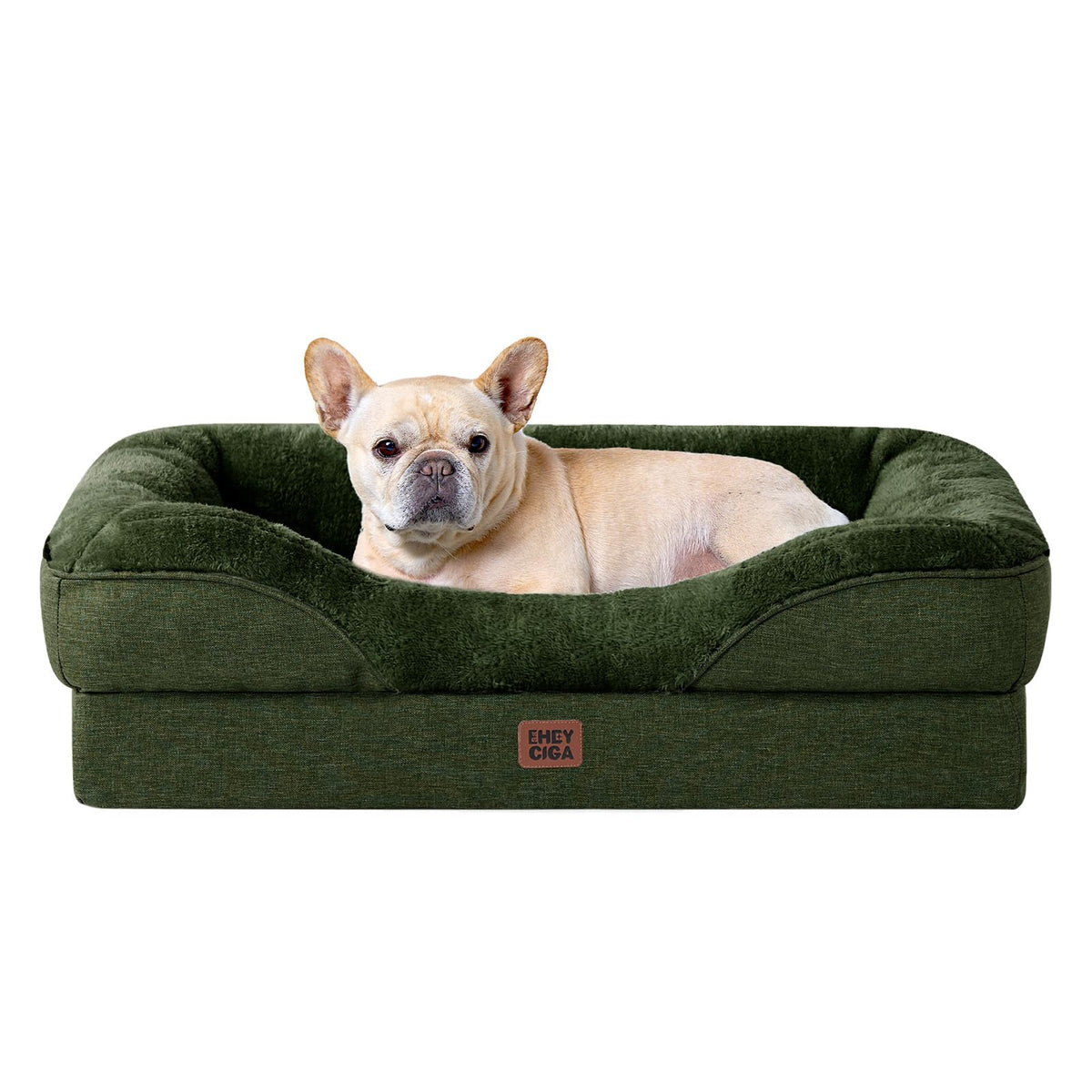 EHEYCIGA Memory Foam Orthopedic Dog Beds Large, 91x68x17cm, Dark Grey