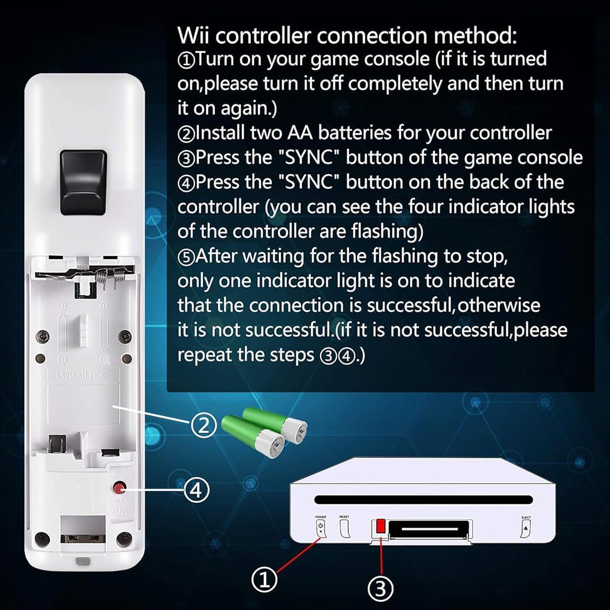 Wii Controller 2 Pack,Remote Controller Compatible with Nintendo Wii/Wii U