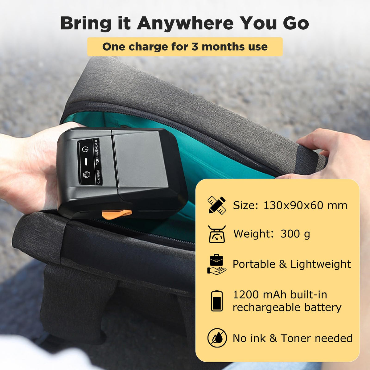 SUPVAN T50M Pro Bluetooth Label Maker Machine with Tape, Black