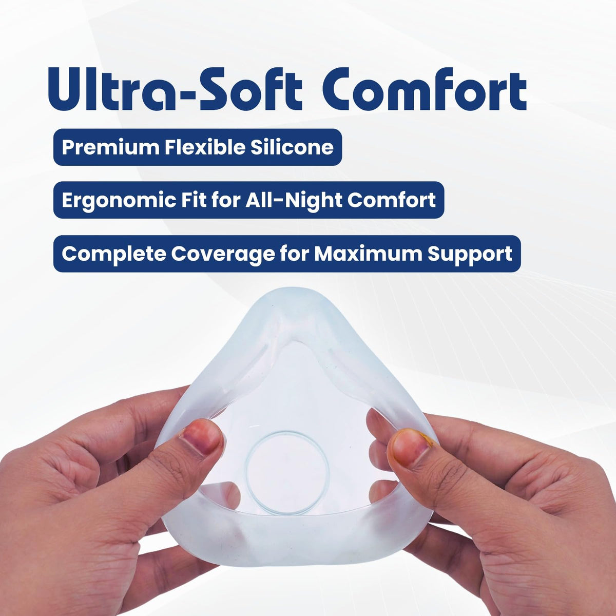 Replacement Cushion for AirFit F20 Mask - Pack of 2 Soft Silicone, Adaptive Design, Accessories, Sleep Apnea Mask, Comfortable and Secure Seal, Easy to Replace (Medium)