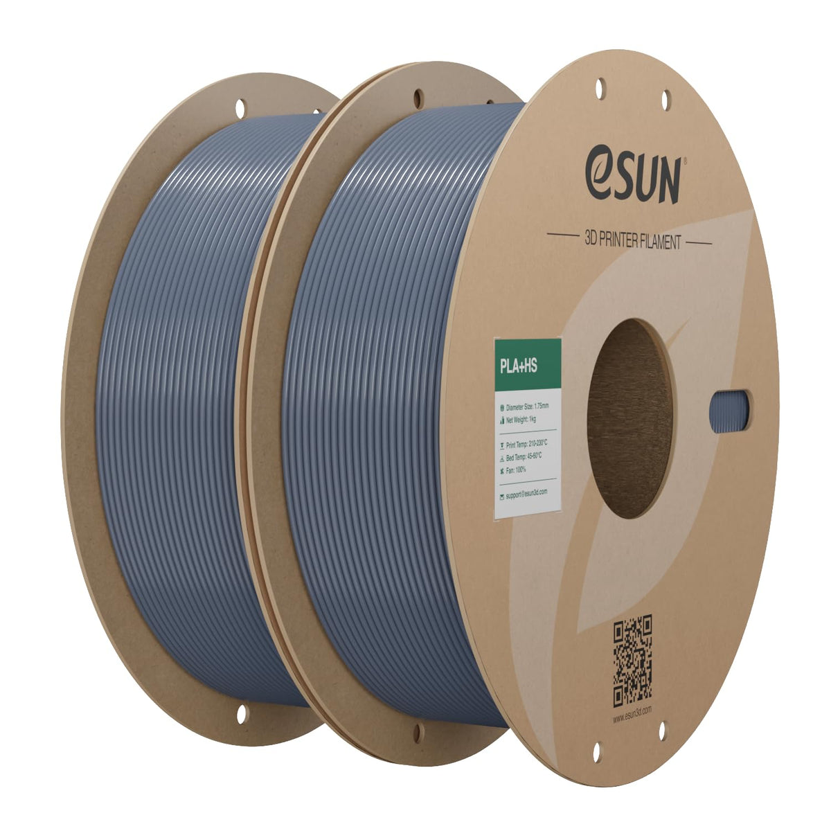 eSUN PLA+ Filament 1KG, PLA+HS High Speed 3D Printer Filament, Cold White