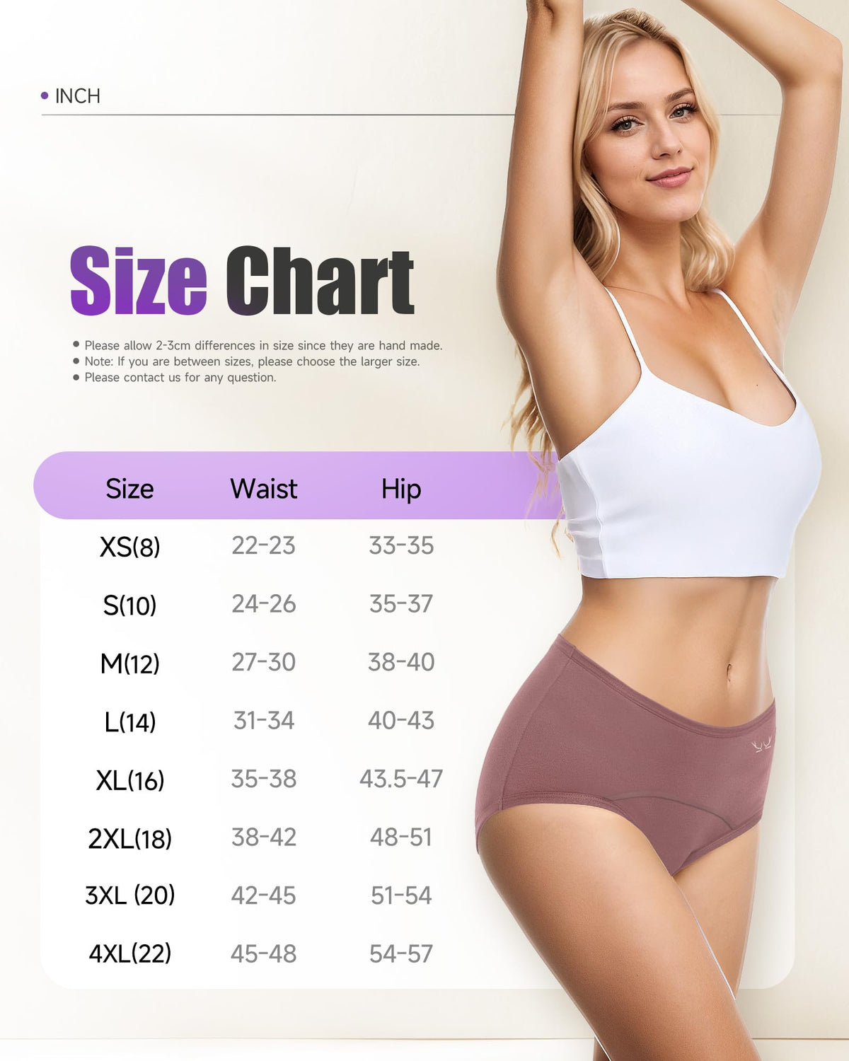 TANSTC Period Pants for Women, Leakproof Period Underwear Pack of 3