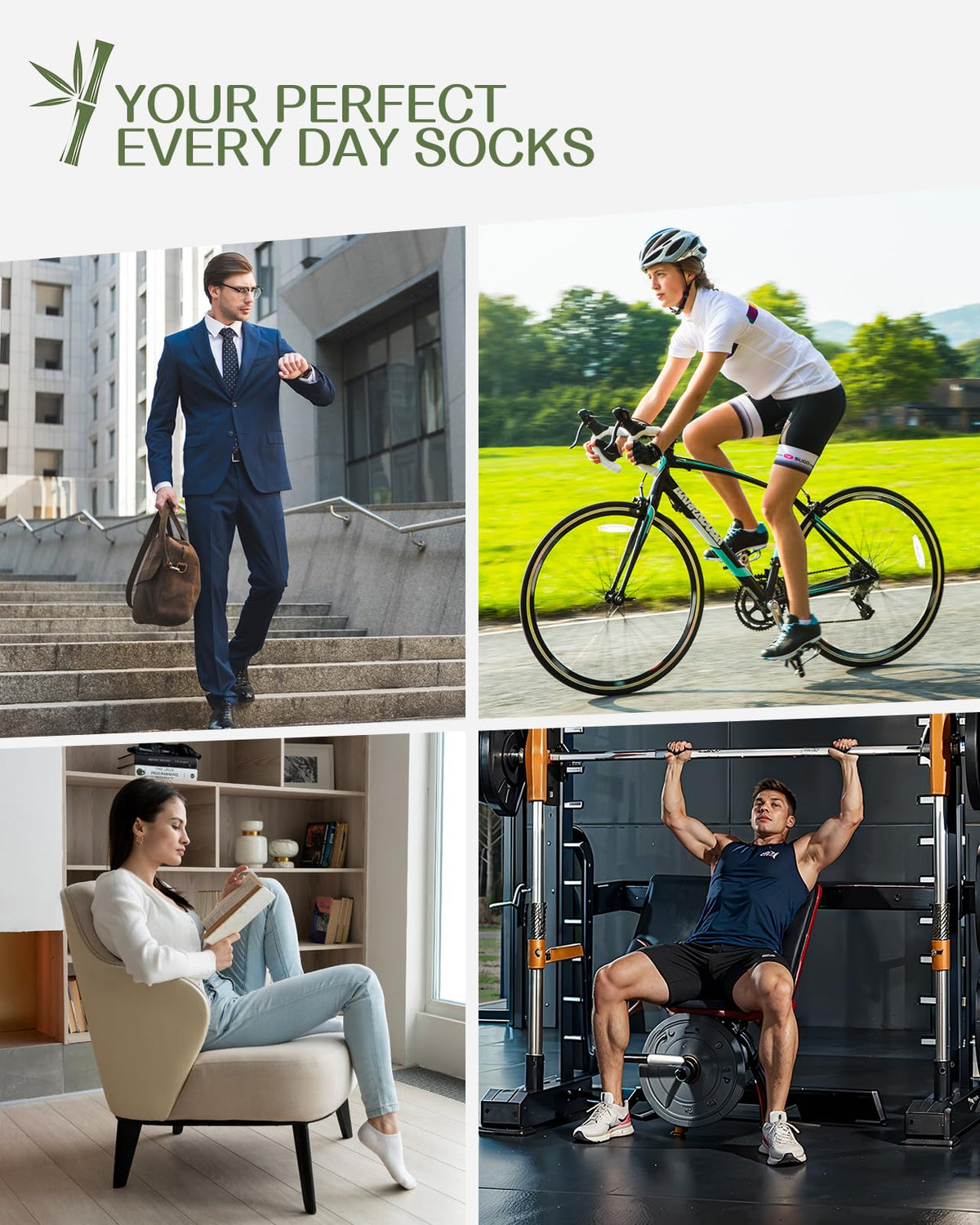 Cirorld Bamboo No Show Socks for Men & Women, 6 Pairs, Non-Slip