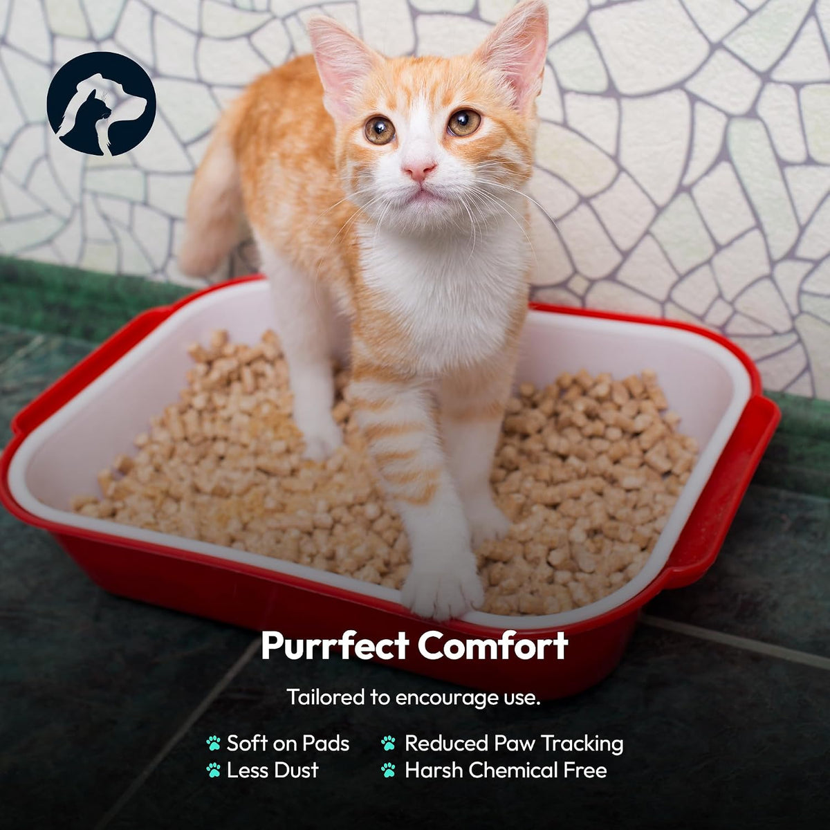 Oscars Wood Pellet Cat Litter 30L - Ultra-Absorbent, Low Dust, Non-Clumping
