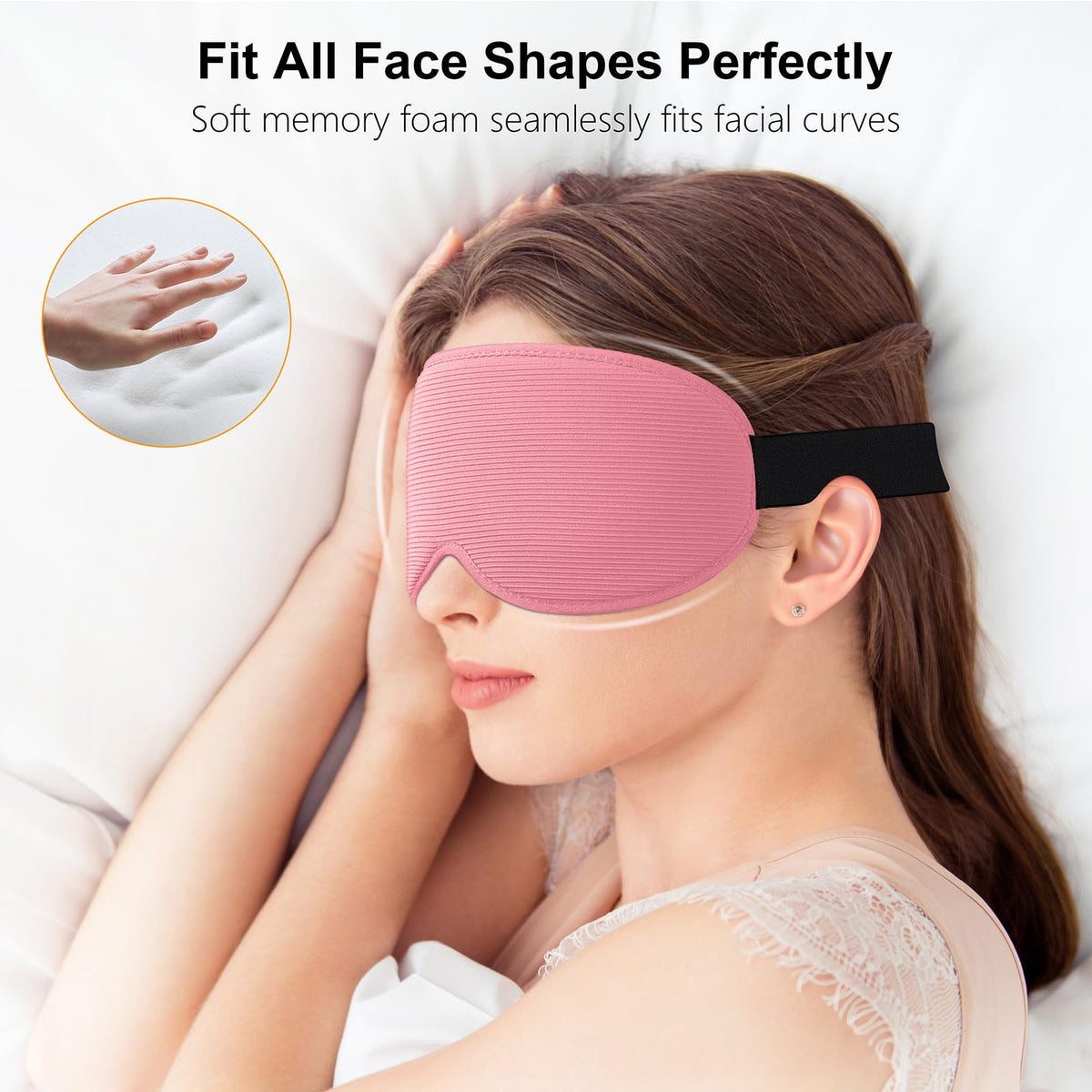 Gritin 100% Blackout Sleep Mask for Women & Men-Zero Eye Pressure Eye Mask
