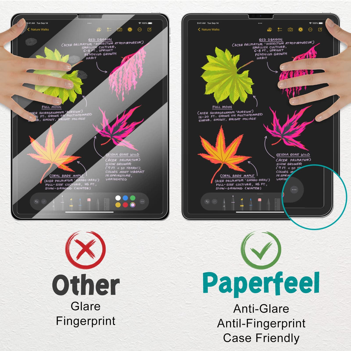 PAPERFEEL 2 Pack Screen Protector for iPad Air 13 Inch M4 M3 M2 2026-2024