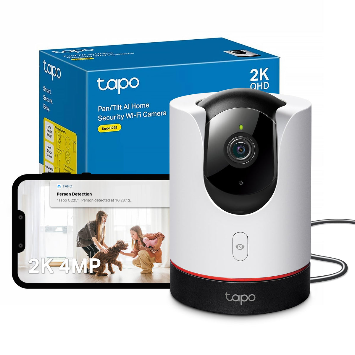 Tapo C210 2K 3MP Pan/Tilt Indoor Security Camera Pet Camera House Security