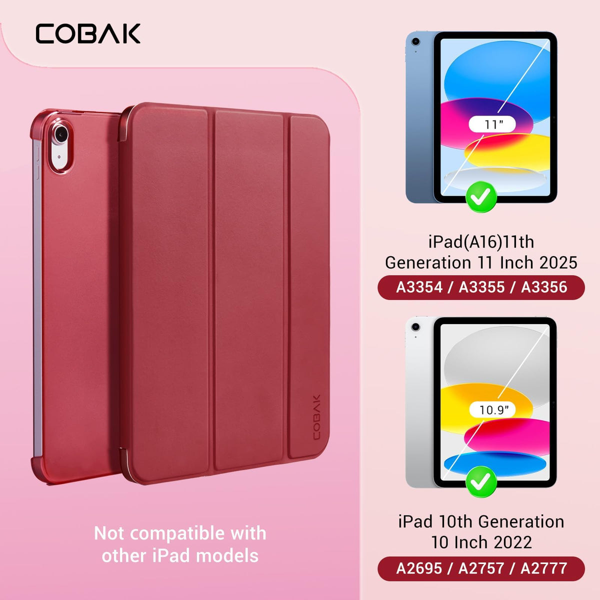CoBak Case for for iPad A16 11th Gen 11" /10th Gen 10.9"