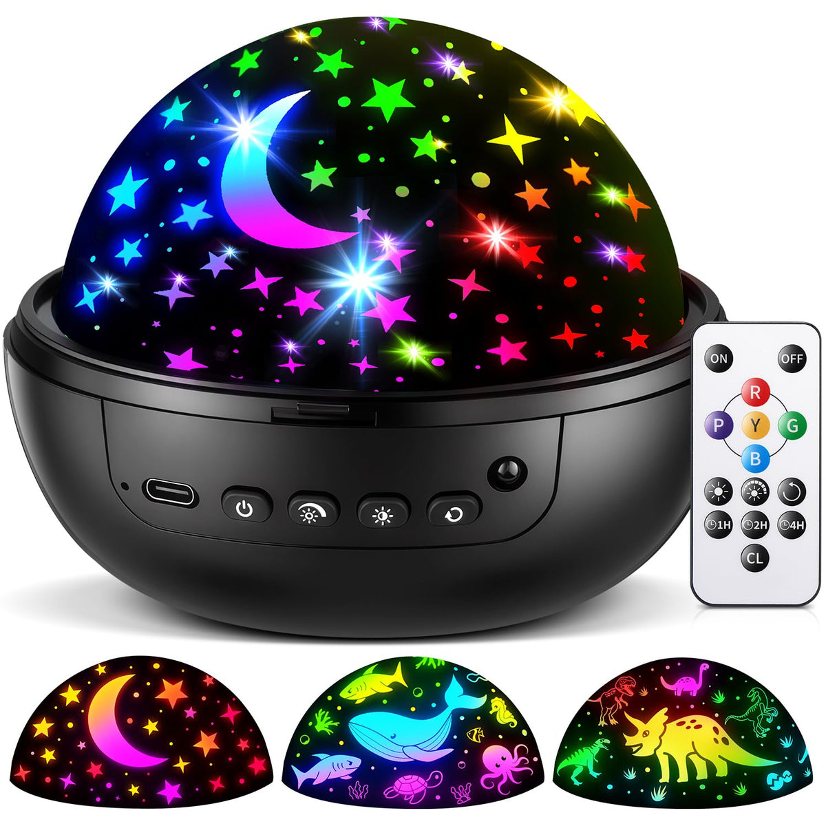 Night Light Projector 93 Lighting Mode,Baby Toys Gift Dimmable+Timer+Remote