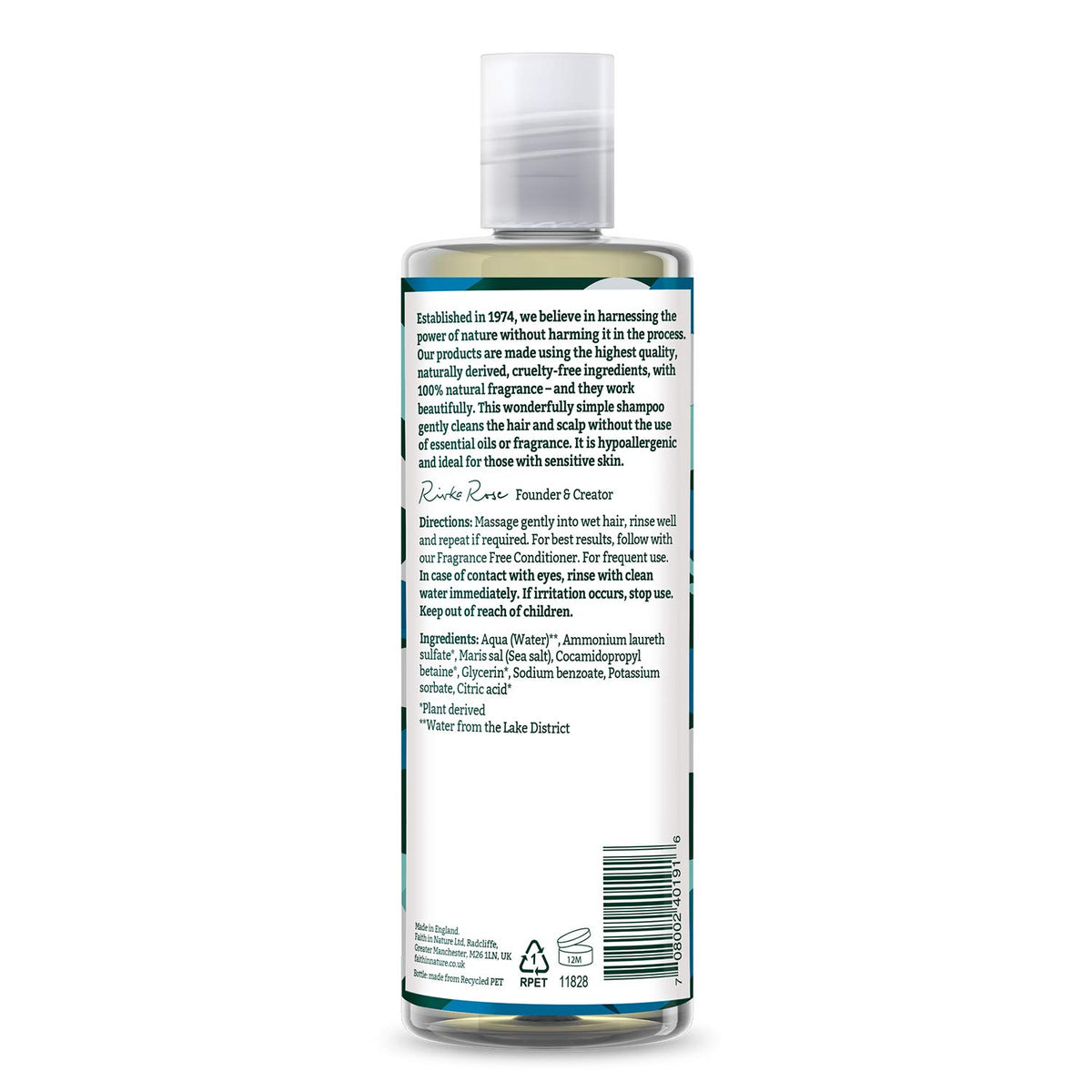 Faith In Nature Organic Coconut Shampoo, Hydrating for Dry Hair & Scalp, Vegan & Cruelty Free, No SLS, Silcones or Parabens, 400ml