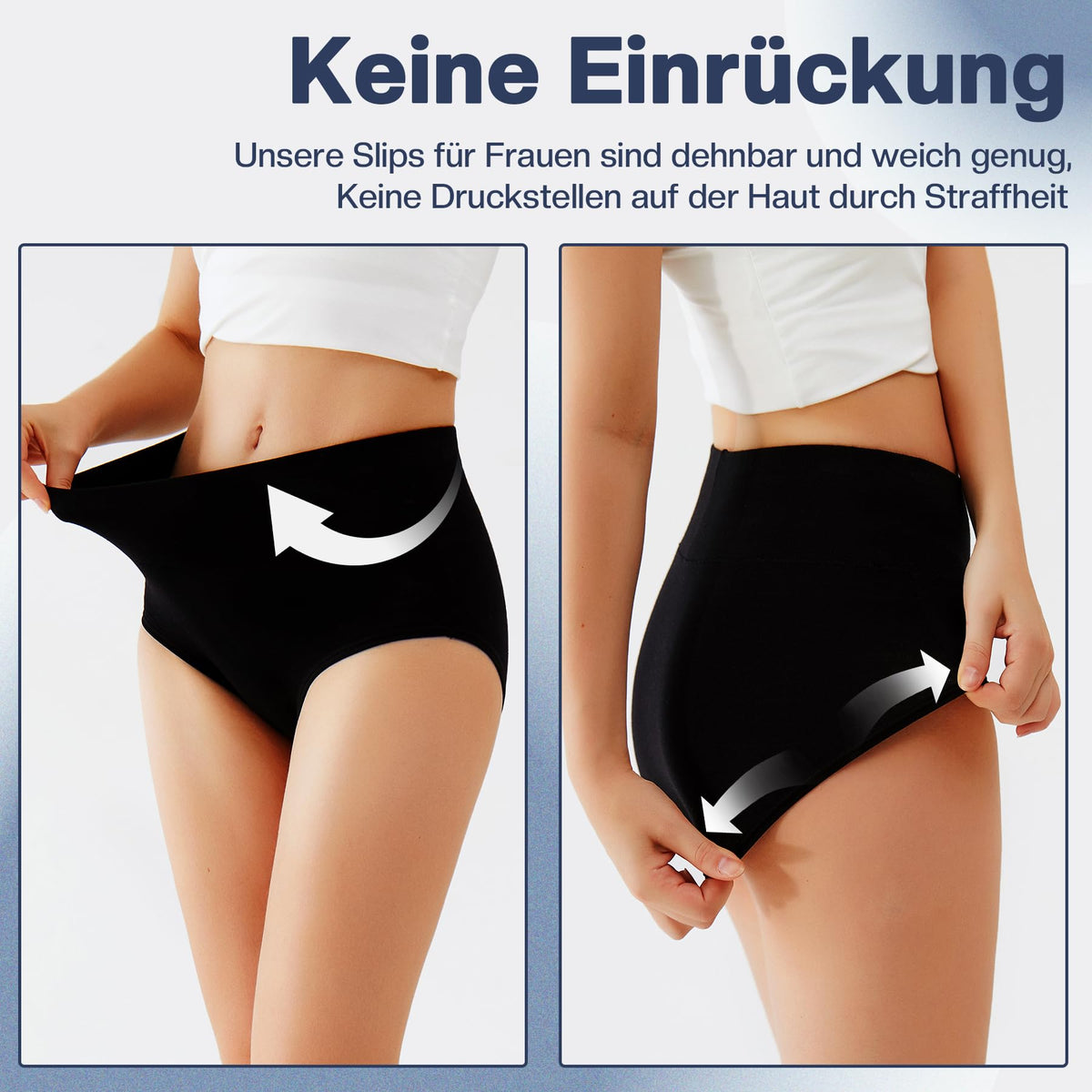 Underwear Women High Waisted Knickers for Women 5 Pack Full Briefs