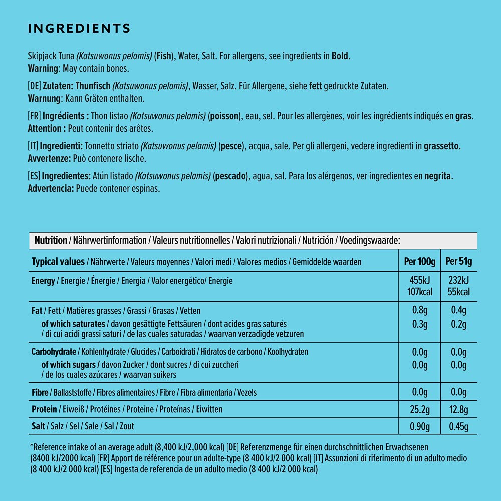 by Amazon MSC Skipjack Tuna Chunks in Spring Water, 4x145g