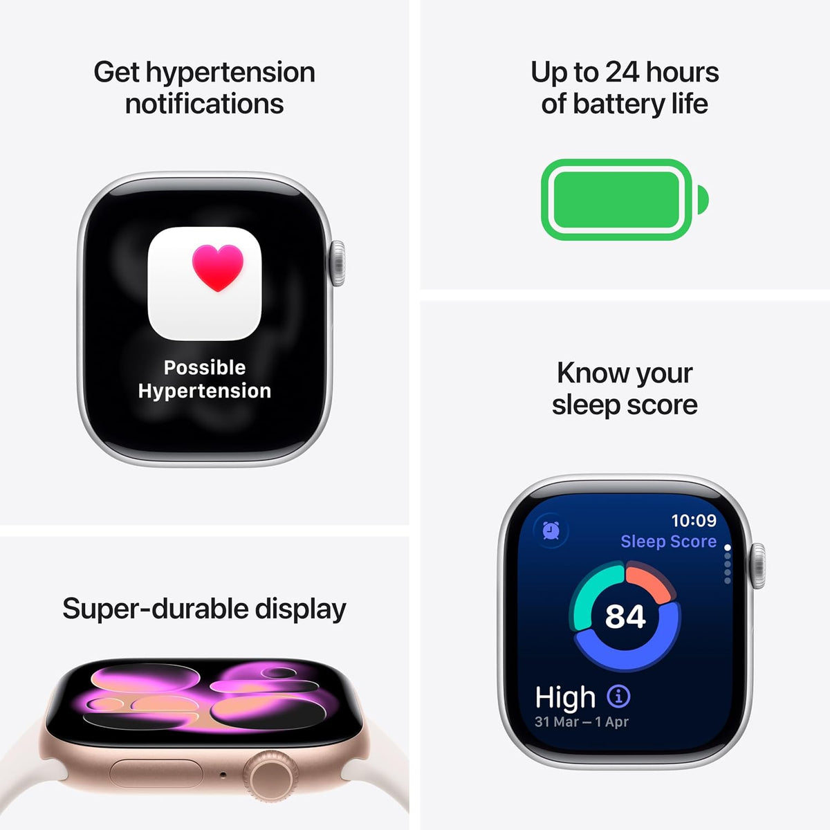 Apple Watch Series 11 GPS 46mm Smartwatch with Jet Black Aluminium Case with Black Sport Band M/L. Sleep Score, Fitness Tracker, Health Monitoring, Always-On Display, Water Resistant
