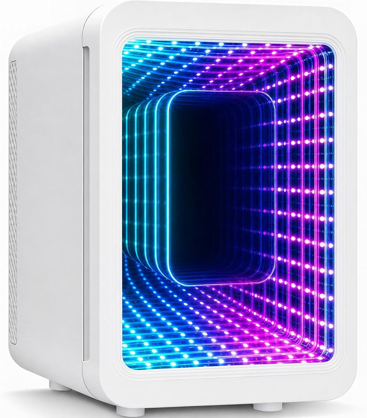 ARTETHYS Mini Fridge for Bedrooms, 4L Car Skincare Fridge with LED Mirror
