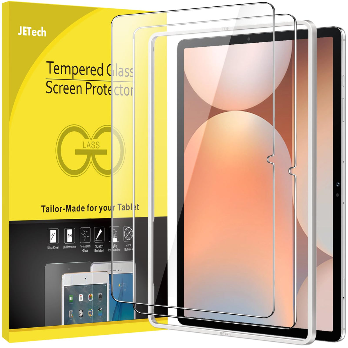 JETech Screen Protector for Galaxy Tab S10 Lite/S10 FE/S9 FE/S9, 2-Pack