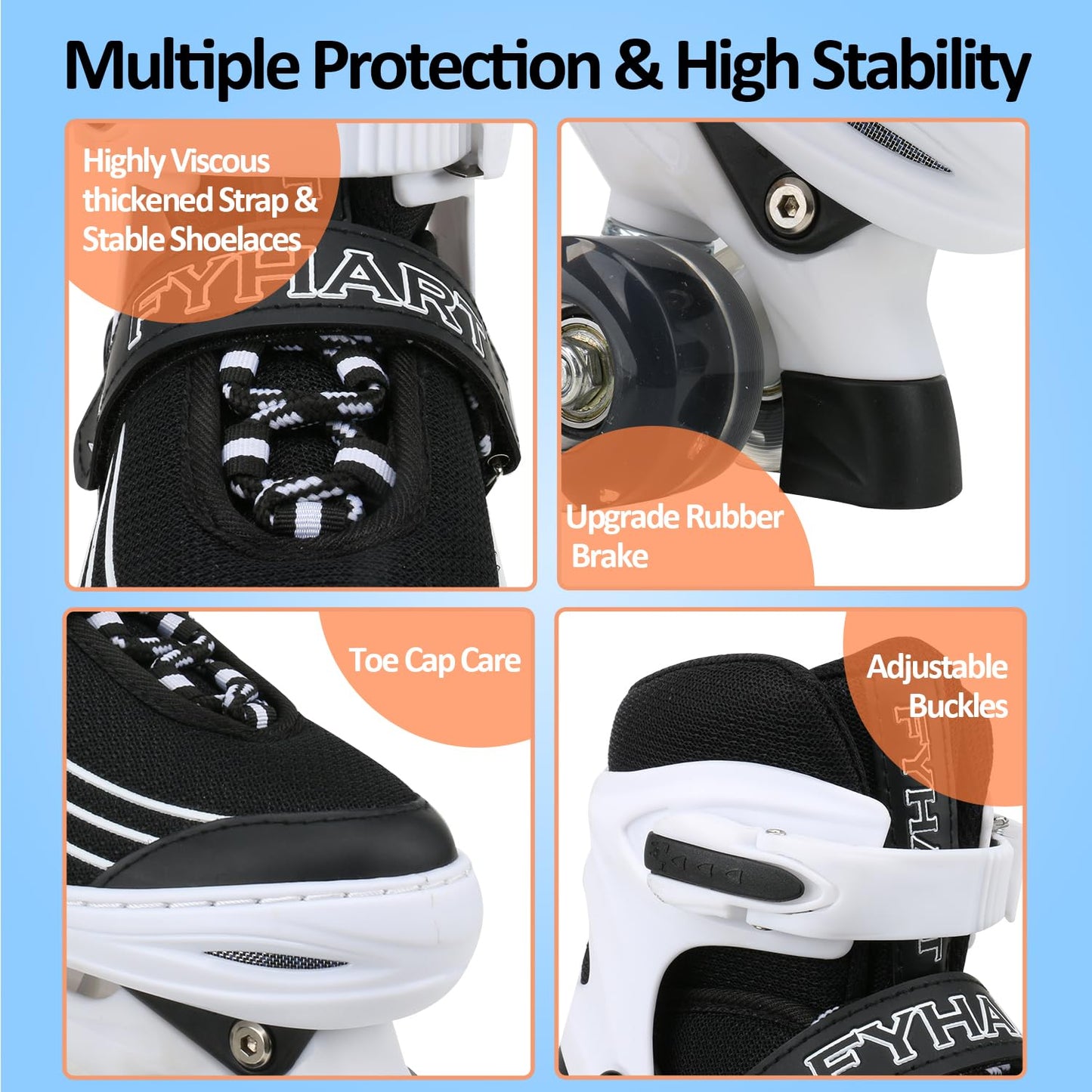 Kids Roller Skates for Girls Boys Adjustable Roller Skates with Light Up Wheels, Fun Illuminating for Girls Boys, Suitable for Both Indoor and Outdoor Use