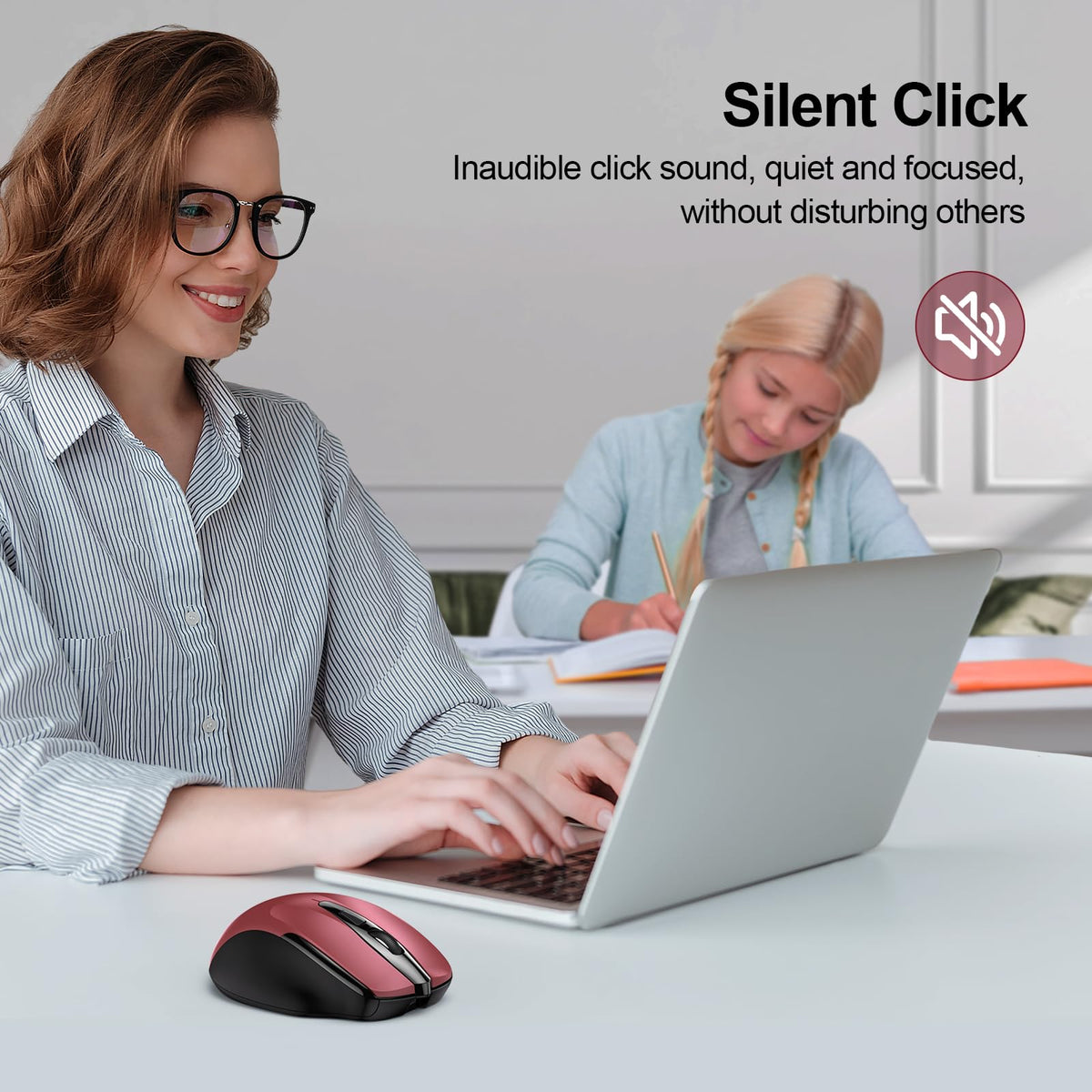 TECKNET Bluetooth Mouse, Rechargeable Bluetooth Wireless Mouse