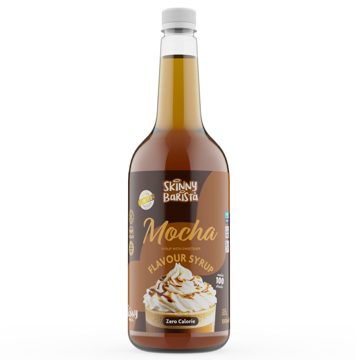 Skinny Food Co Butterscotch Syrup Zero Calorie 1L - Sugar Free Coffee Syrup