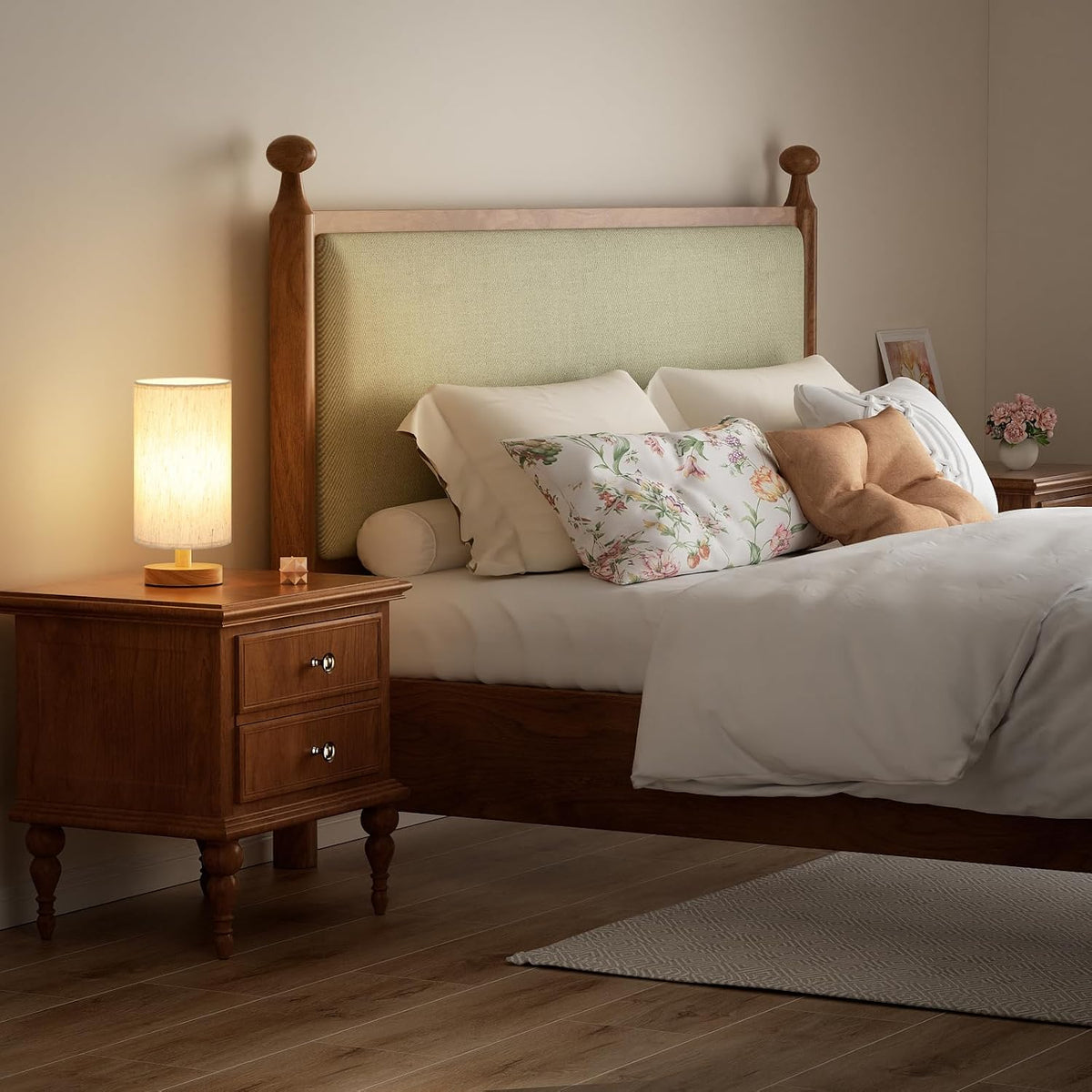 Aooshine Bedside Lamps, 3000K Warm Table Lamp for Bedroom Living Room