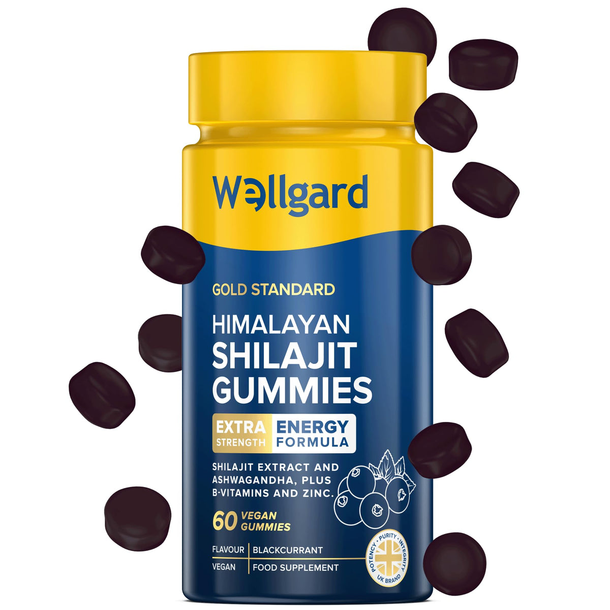 Wellgard Kids Calcium & D3 Gummies - 2 Month Supply - Vegan Chewable Calcium and Vitamin D3 Gummies, Mixed Berry Flavour