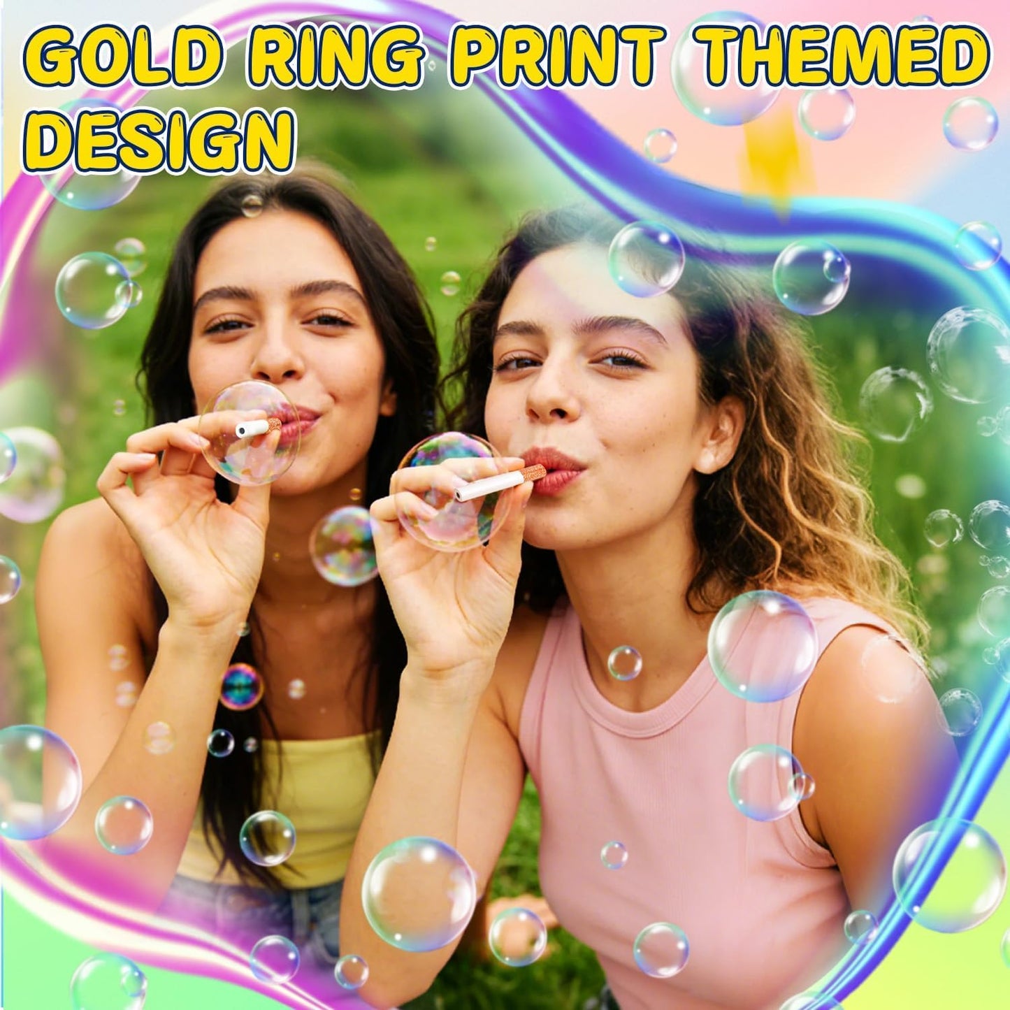 2Pcs Bubble Machine Toys Set, Saxophone Bubble Gun & Pipe Shaped Bubble Blower with Bubble Solution, Kids Outdoor Bubble Toys for Summer Party, Backyard Fun, Birthday Gifts, Reusable Bubble Makers
