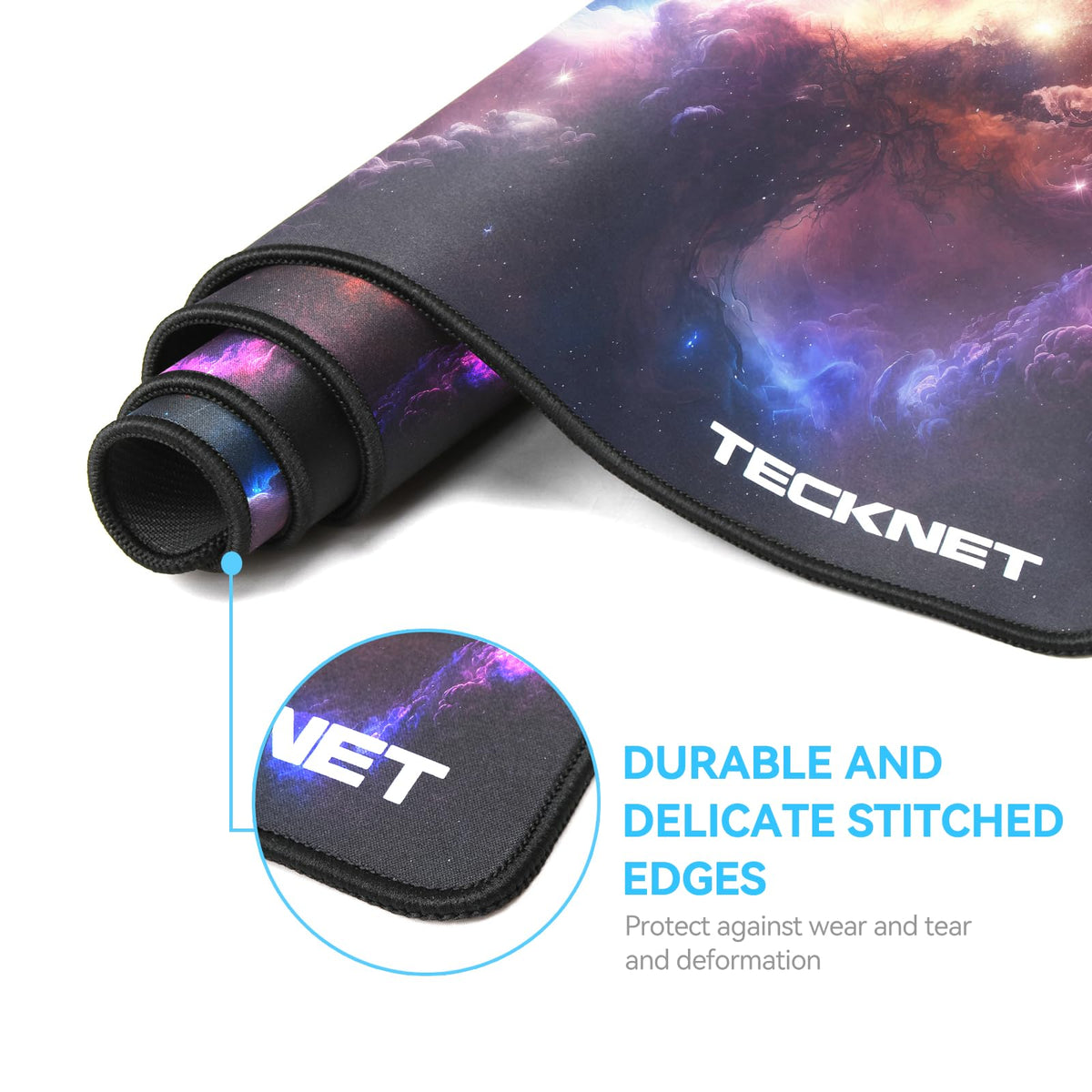 TECKNET Gaming Mouse Mat, 900x400x3mm Large Mouse Pad - Black