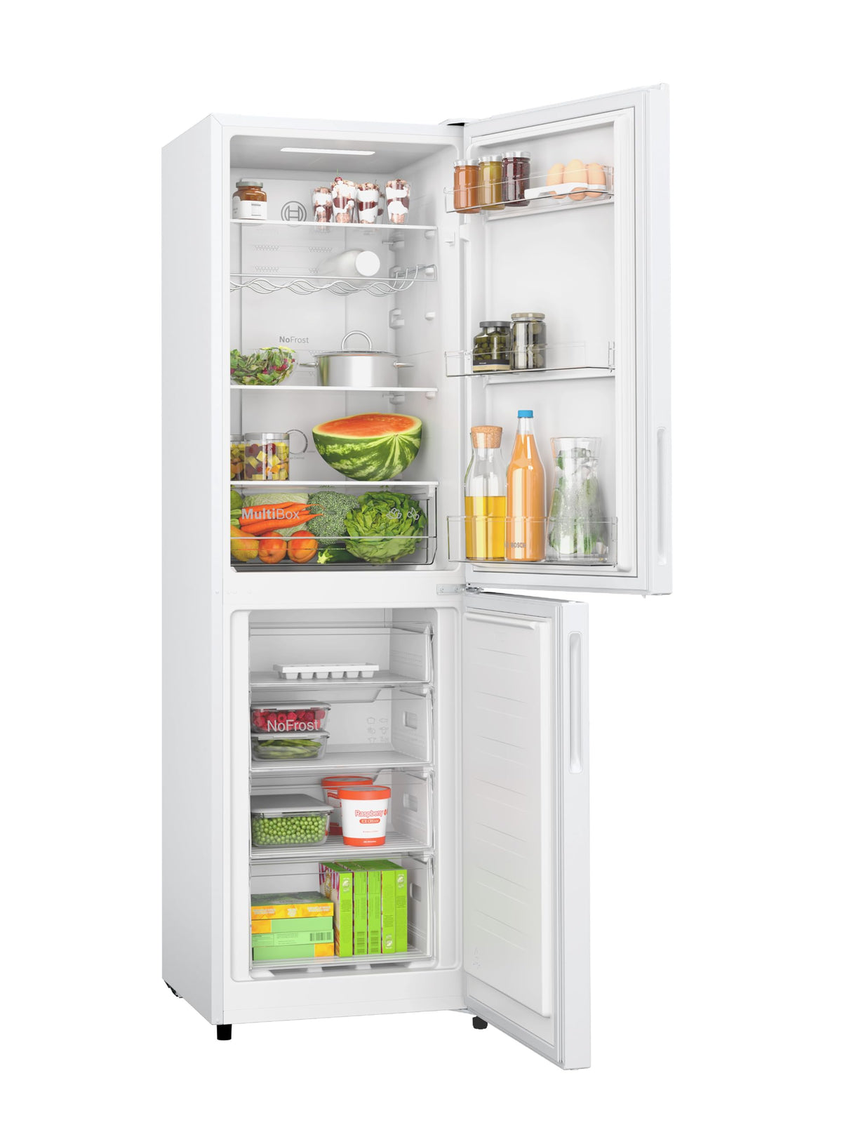 Bosch Series 2 KGN27NLEAG Fridge Freezer, NoFrost, Stainless Steel