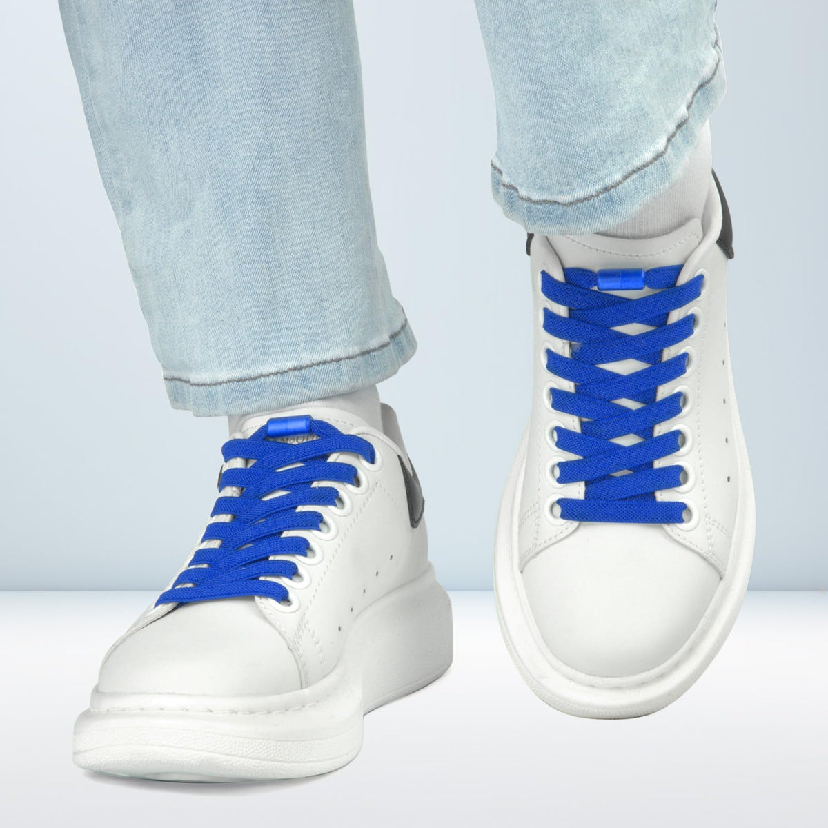 2 Pairs Elastic Shoe Laces for Trainers, 8mm Shoelace