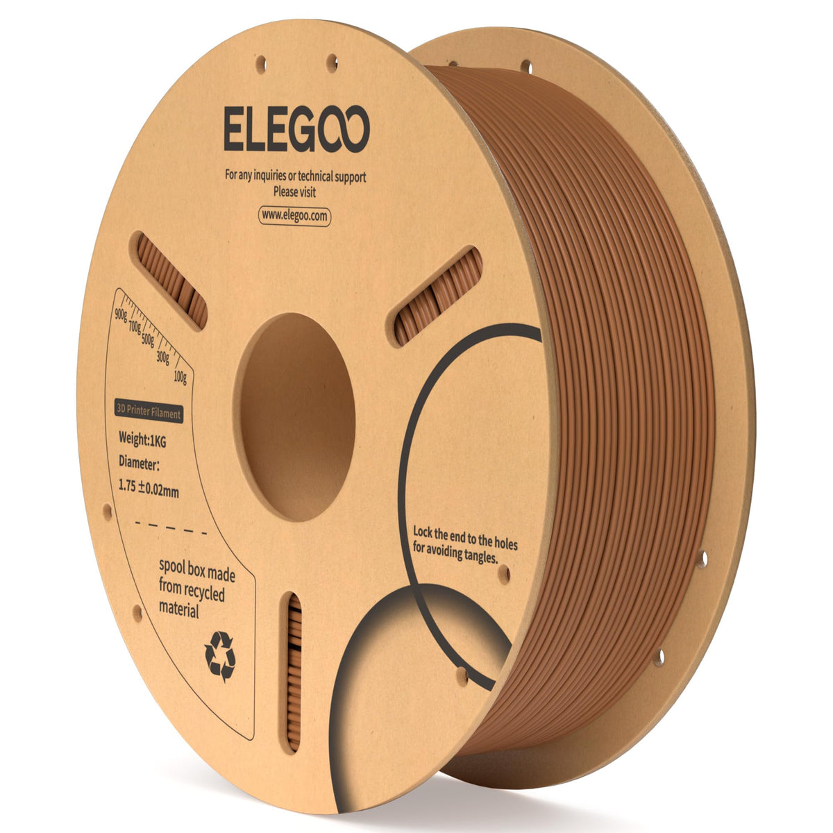 ELEGOO PLA Filament 1.75mm Black 1KG, 3D Filament Dimensional Accuracy +/- 0.02mm, 1kg Cardboard Spool(2.2lbs) 3D Printing Filament Fits for Most FDM 3D Printers