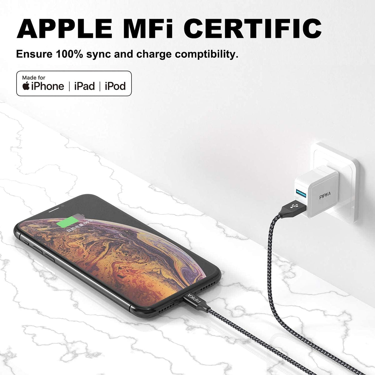 iphone Charger Cable 3M 2Pack [Apple Mfi Certified] Fast Charger iphone Apple power Delivery Charging Cord For iphone14/13/12/12promax/12mini/11/11pro/xs/max/xr/x/8/8plus/ipad