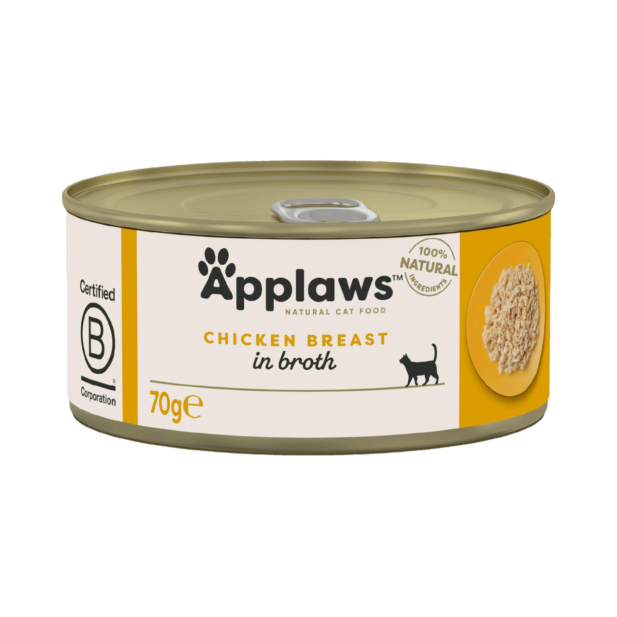Applaws Natural Wet Cat Food, Multipack Fish Selection in Broth 70 g Tin (Pack of 12)