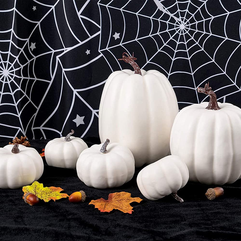 7Pcs Artificial Pumpkin,Fake Pumpkin,Autumn Decoration for Thanksgiving Halloween Christmas