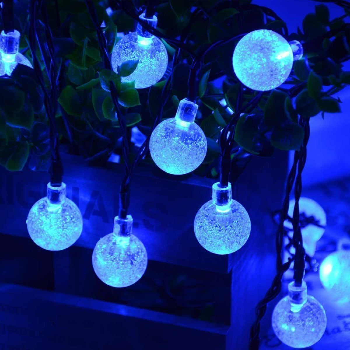 Lezonic Solar String Lights Outdoor, 50LED 7M/23Ft Solar Fairy Lights