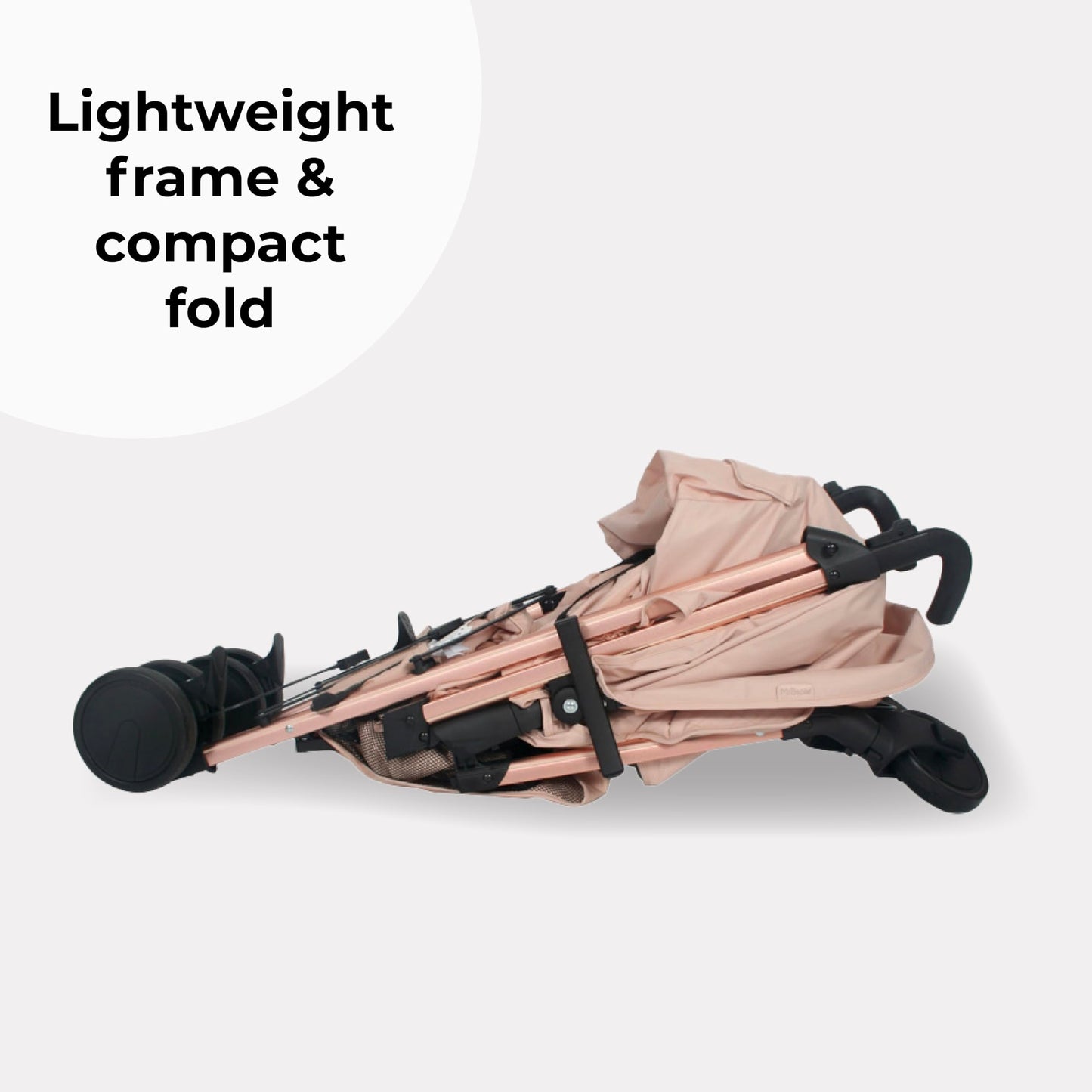 My Babiie MB51 Stroller – from Birth to 4 Years (22kg), Lightweight, Umbrella Fold, Travel Buggy for Toddlers, Pushchair Includes Footmuff, Cup Holder, Rain Cover - Blush Pink