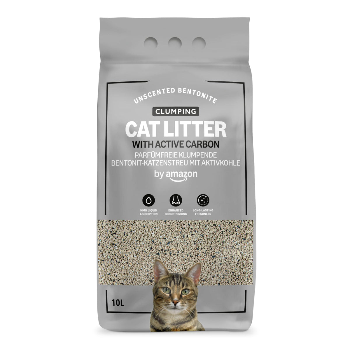 by Amazon Clumping Fine Unscented Cat Litter 10L (Pack of 1)