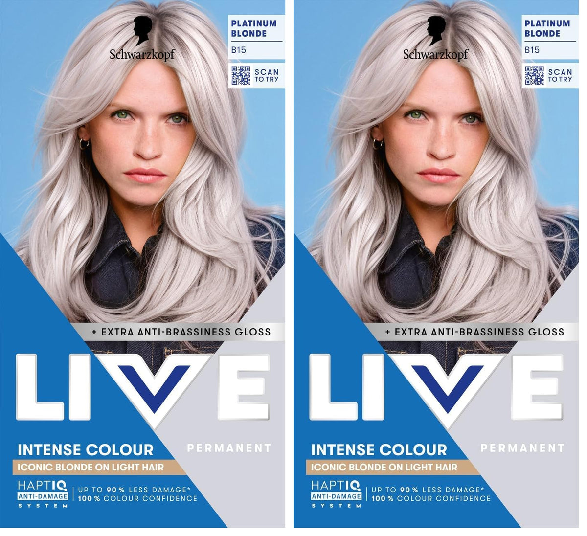 Schwarzkopf LIVE Intense Colour Hair Dye, 099 Deep Black