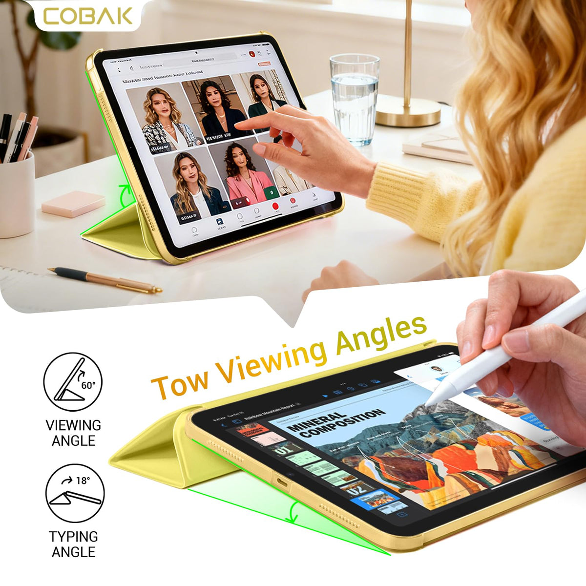 CoBak Case for for iPad A16 11th Gen 11" /10th Gen 10.9"