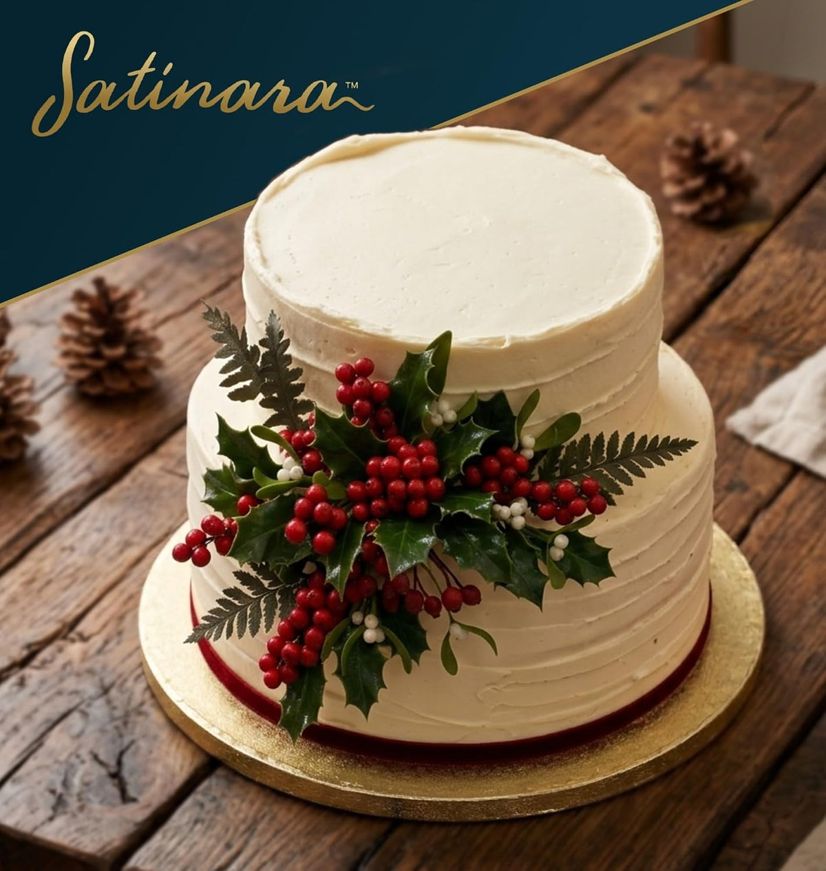 Satinara 12" (30.5cm) Pale Gold Board & Extra Tall Box Set