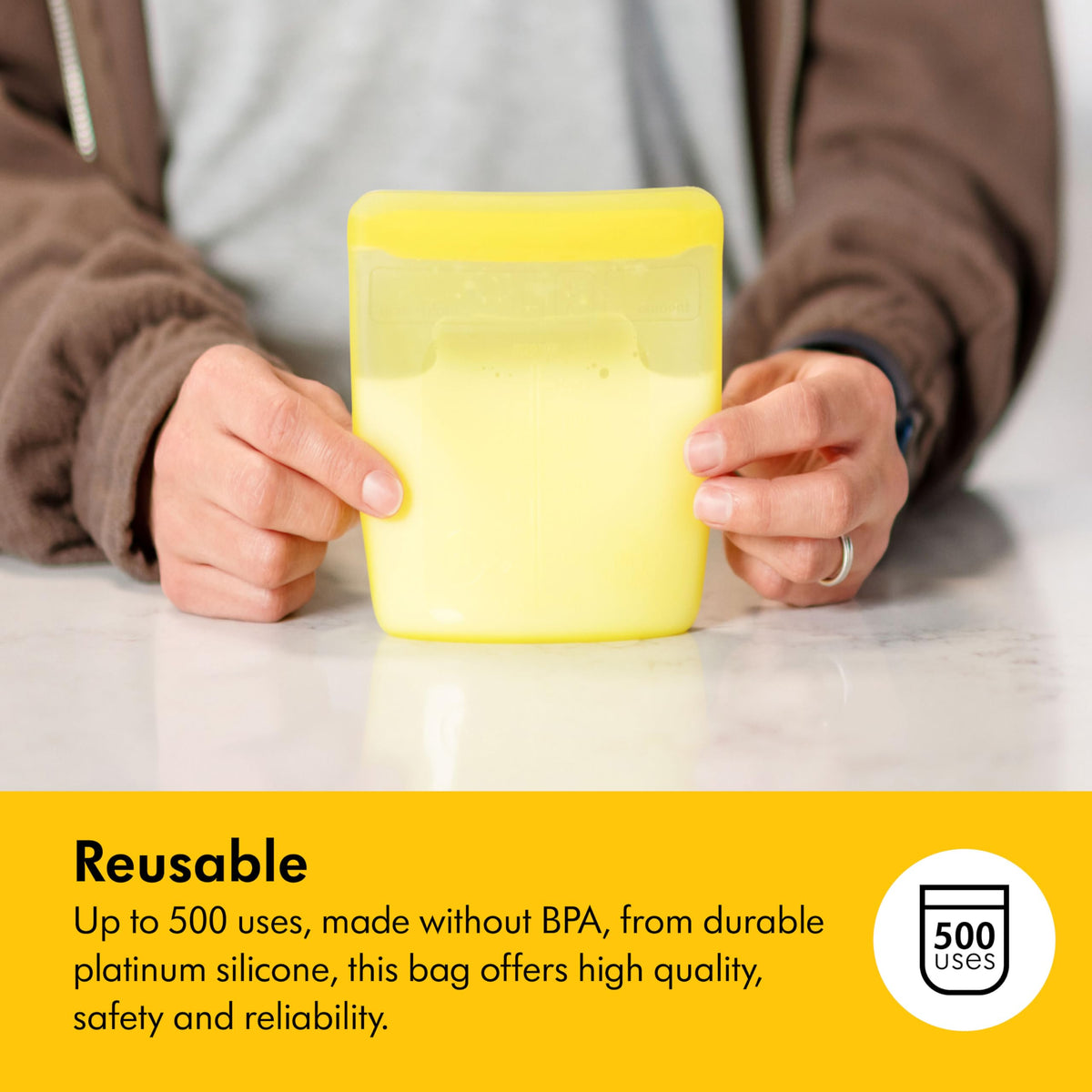 Medela Easy Pour Disposable Breastmilk Storage Bags, 210 ml Capacity, Leakproof Design with Milk Protection, Made Without BPA, Pack of 50
