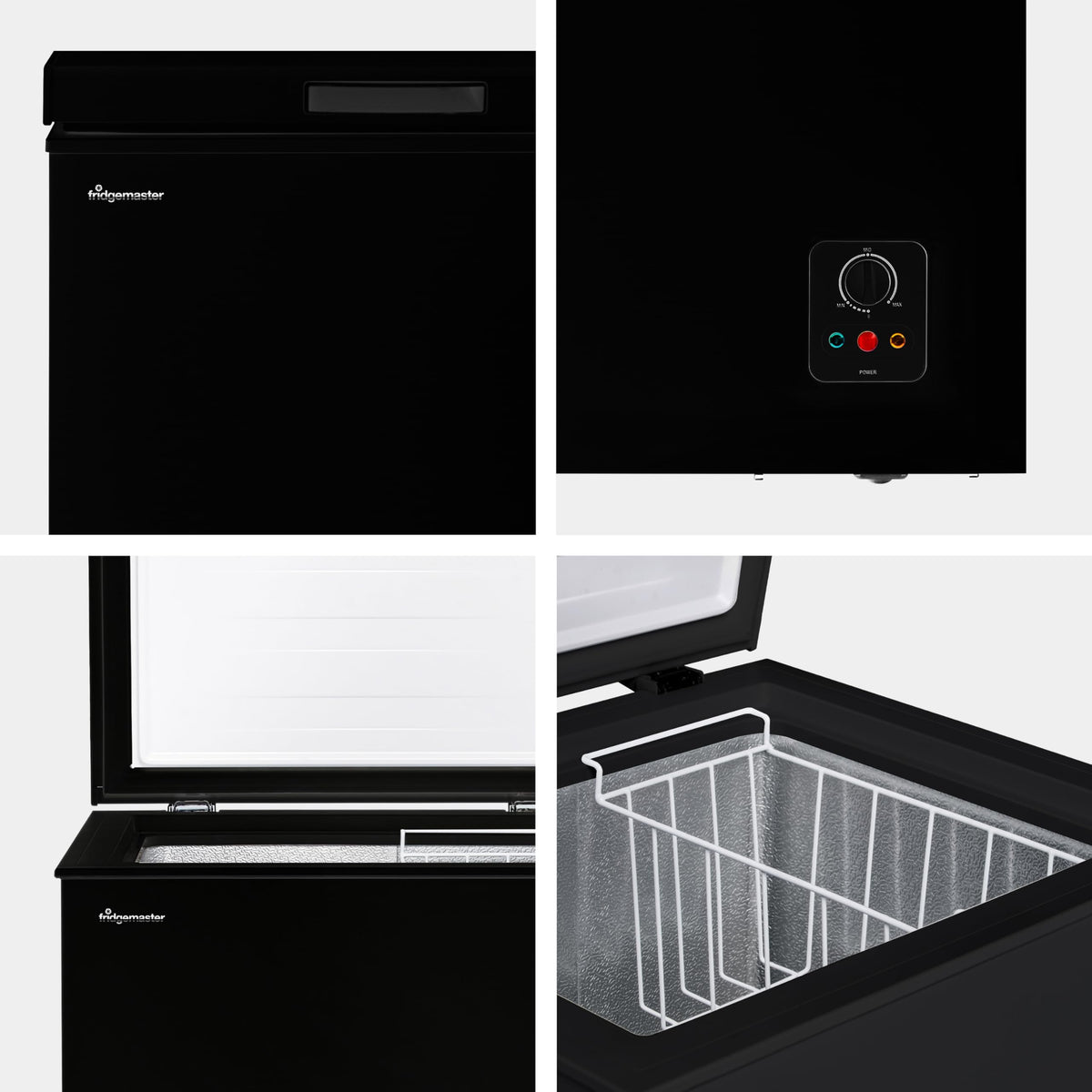 Fridgemaster White Chest Freezer, 97L Capacity, MCF100E， Freestanding, Mechanical Control, Winter Guard (-15°C), Low Noise 38dB, Basket Storage 858 (H) x 578 (W) x 444 (D) mm