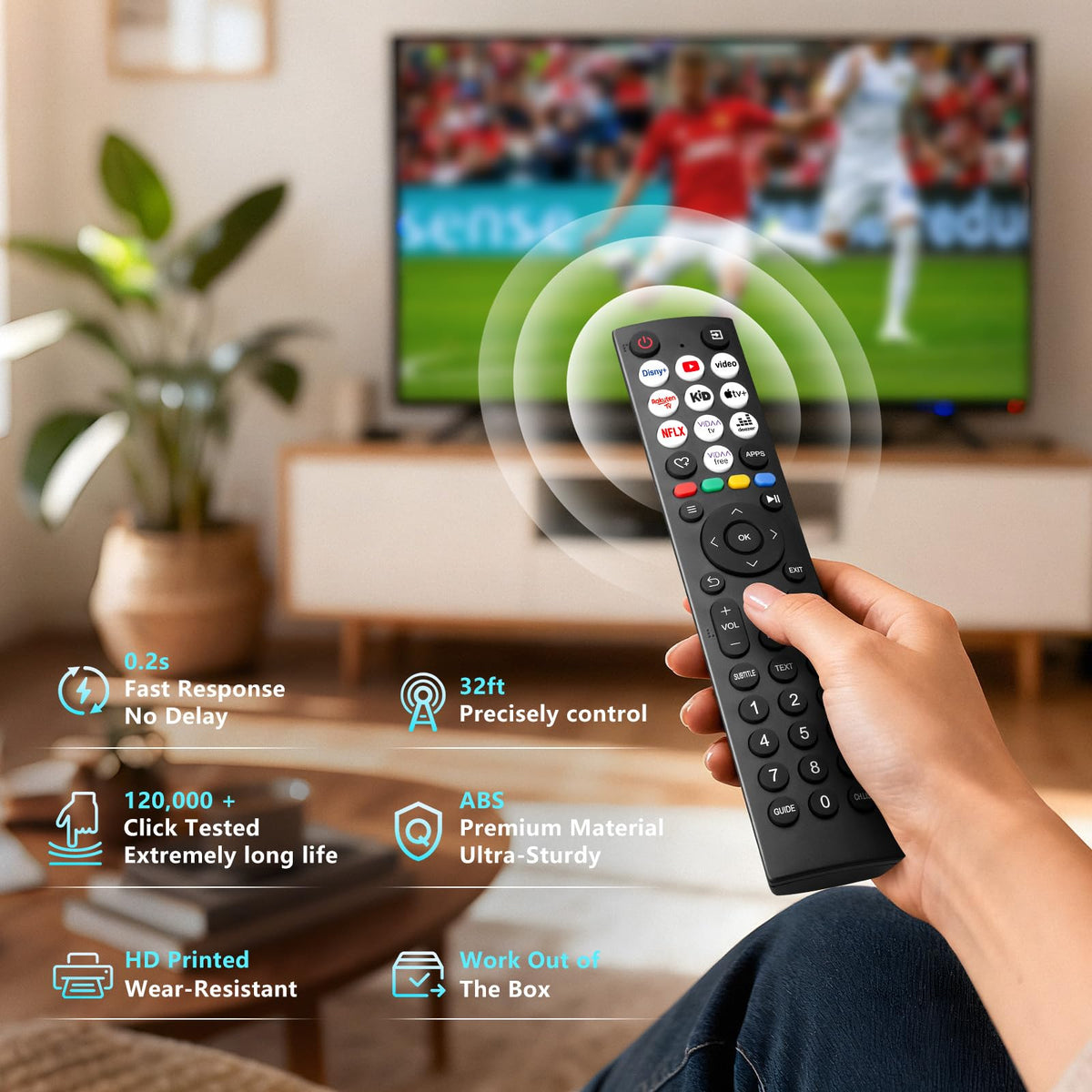Universal-for-Samsung-Smart-TV-Remote, for Samsung Curved Qled Frame 4K TV
