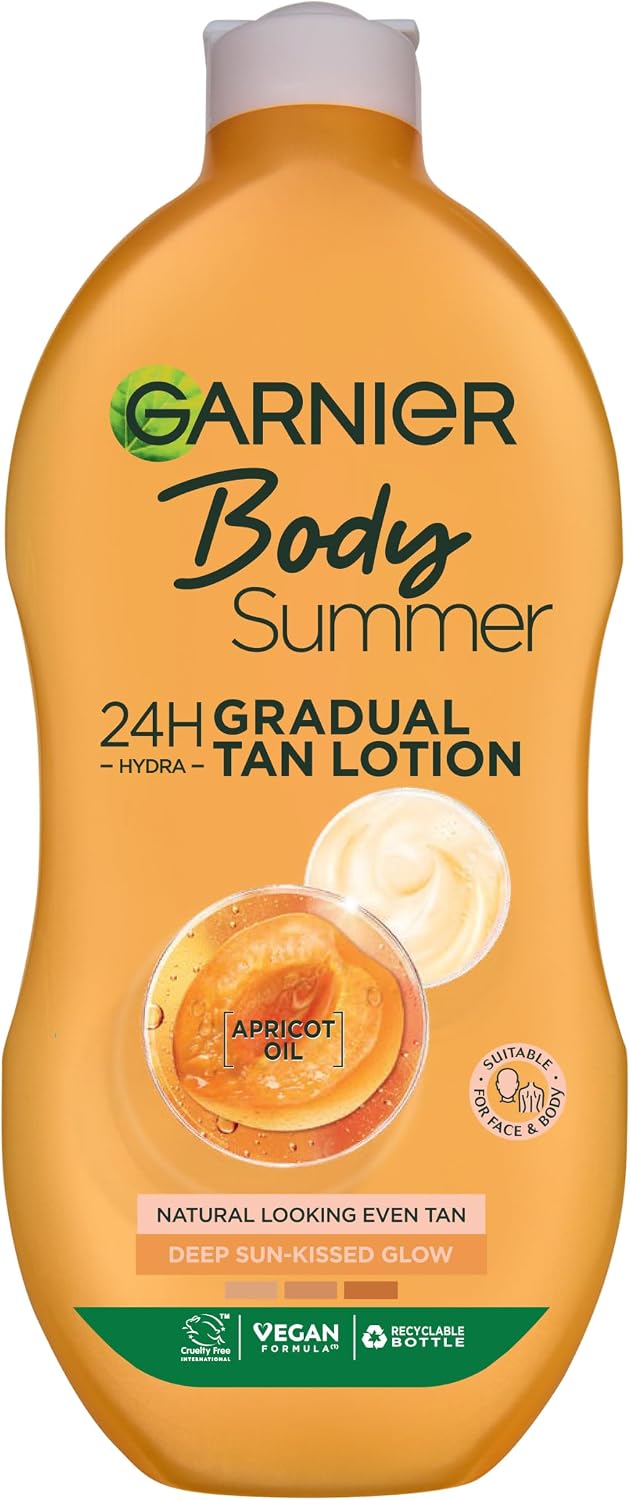 Garnier Summer Body Gradual Tan Moisturiser Deep, Face and Body, 400ml