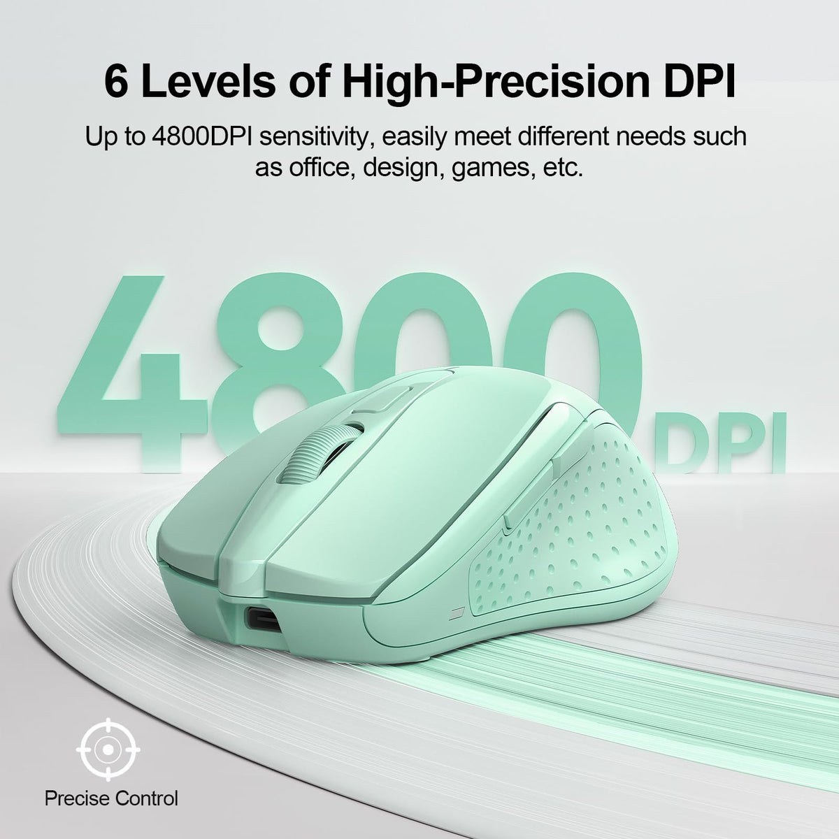 TECKNET Bluetooth Mouse, Rechargeable Bluetooth Wireless Mouse
