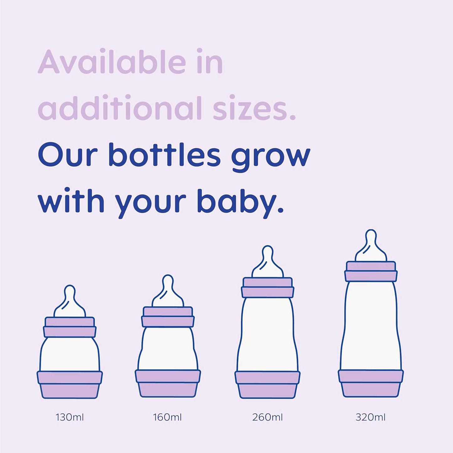 MAM Easy Start Anti-Colic Baby Bottles | 4 Pack (4X 260ml) | Self-Sterilising Baby Milk Bottle | Medium Flow MAM Teats Size 2 + 1x Fast Flow Teat Size 3 | Powder Blue (Various Designs)