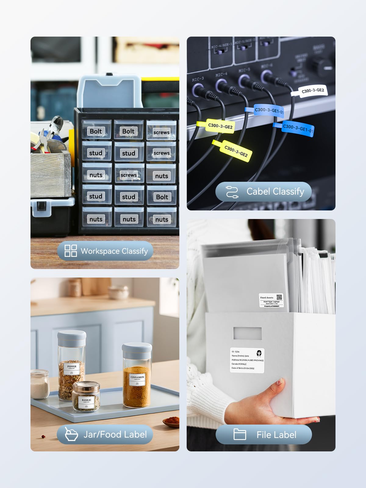 NIIMBOT B1 2-Inch Label Maker, Portable Thermal Printer for Small Business