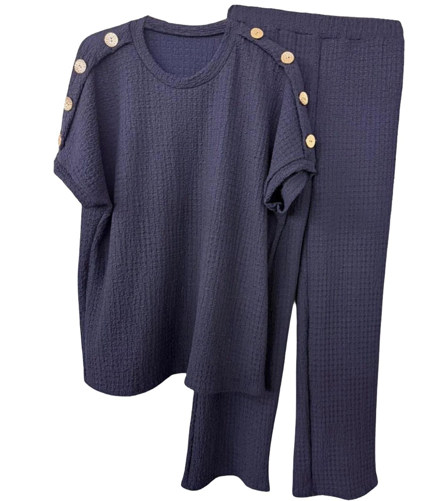 2 Piece Sets Tracksuit for Women Casual Summer Travel Vacation Outfits Short Sleeve Sweatsuits Matching Wide Leg Crop Pants Track_suits Lounge Sets